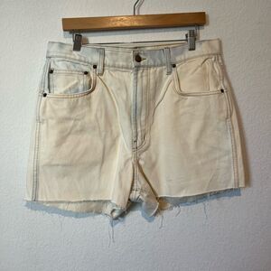 B Sides Blue Jeans Light Wash Denim Cut-Off High Rise Shorts Women's Size 32
